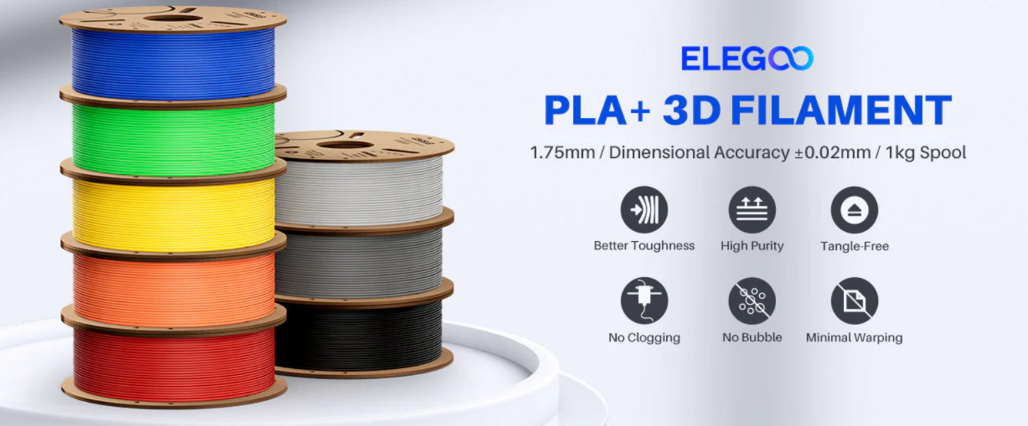 Elegoo PLA+ Filamento 1.75mm 1 KG